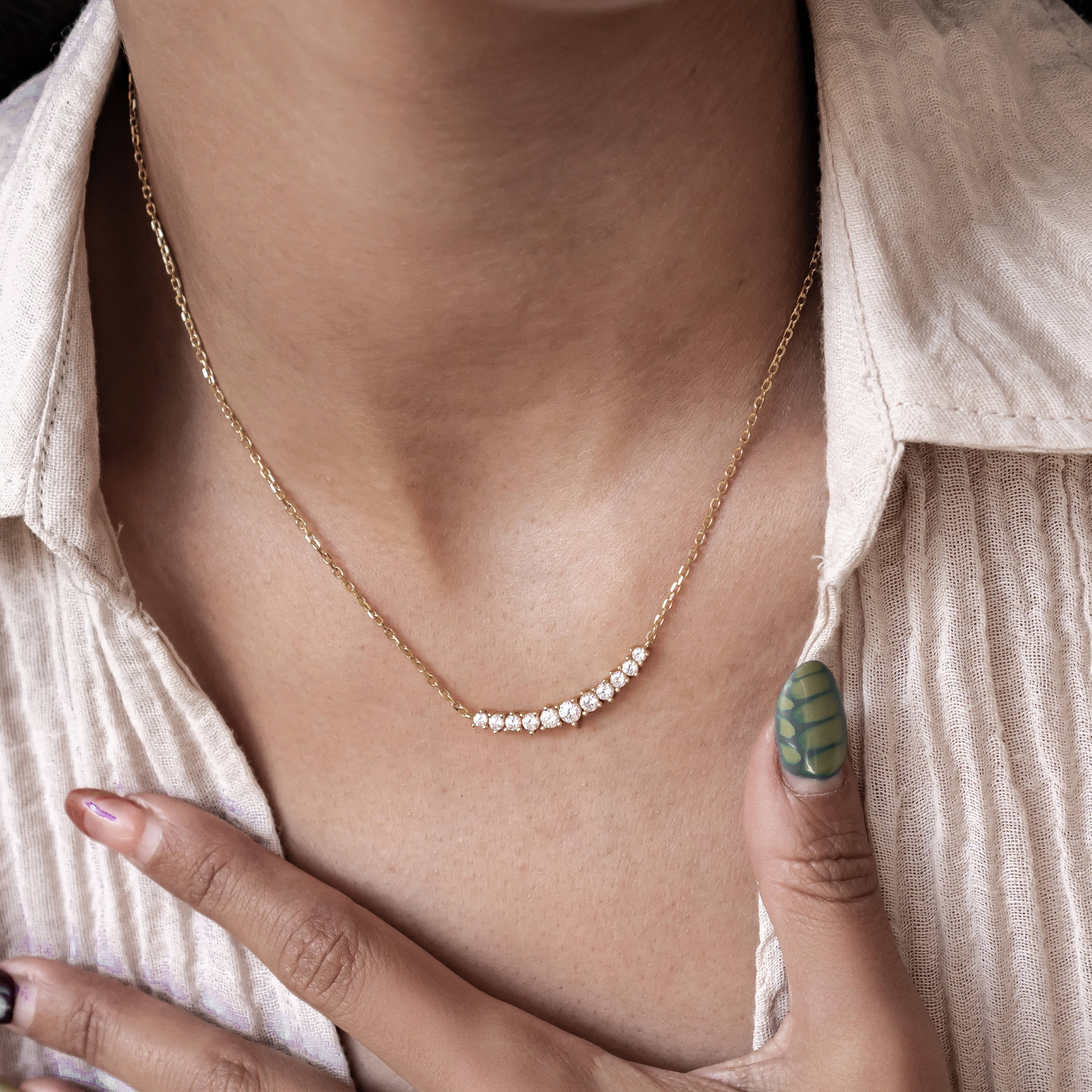 Tennis Glow Halskette aus Sterlingsilber